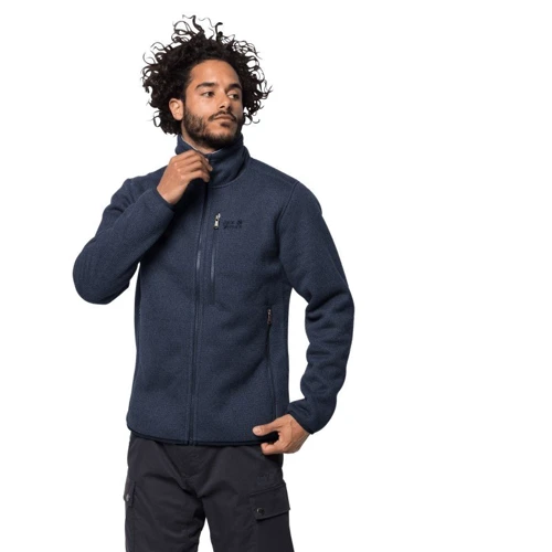 Толстовка Jack Wolfskin Robson Fjord Jacket 1706721-1010 48 синяя на молнии: Вид Толстовки