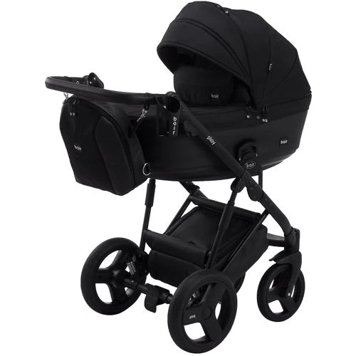 Коляска 2 в 1 Bair Play Plus Soft BPS-455 черный - черный (кожа) фото 10