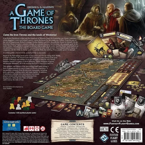 Настольная игра Fantasy Flight Games Game of Thrones Boardgame 2nd Edition - EN (Игра Престолов: 2 издание): Производитель Fantasy Flight Games