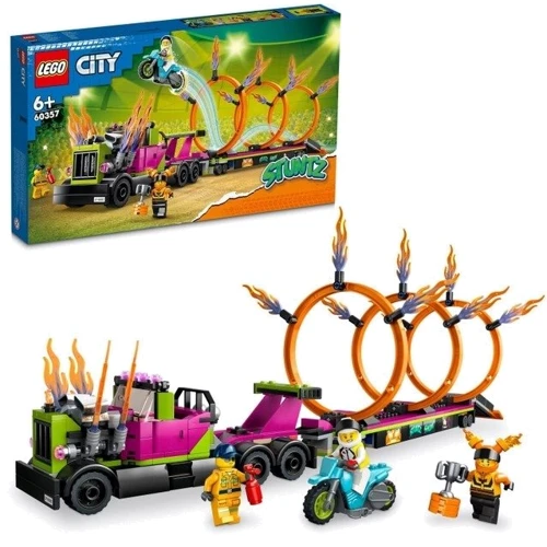 Конструктор LEGO City Stuntz Задания с каскадерским грузовиком и огненным кругом 479 деталей (60357) фото 4