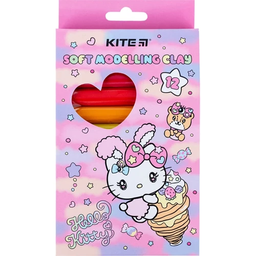 Пластилин восковой Kite Hello Kitty 12 цветов 200 г (HK23-086)