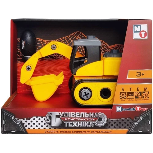 Конструктор Строительная техника - Экскаватор (картон) Microlab Toys (MT8901А)