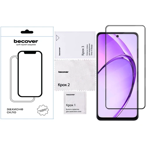 BeCover Tempered Glass Black для Oppo Reno14 5G (713933)