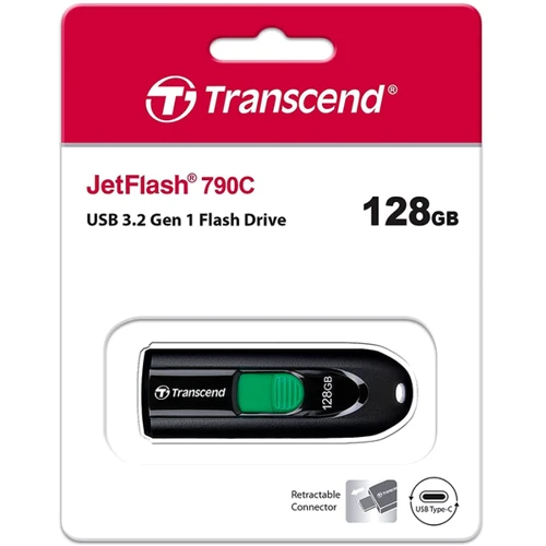 USB-флешка Transcend 128GB JetFlash 790C USB-C Black (TS128GJF790C) фото 5