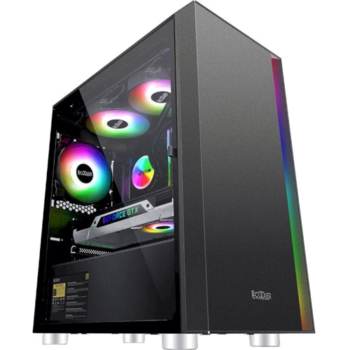 Корпус PcСooler Platinum LM300 ARGB (GAME 5): Форм-фактор материнской платы MicroATX/Mini-ITX