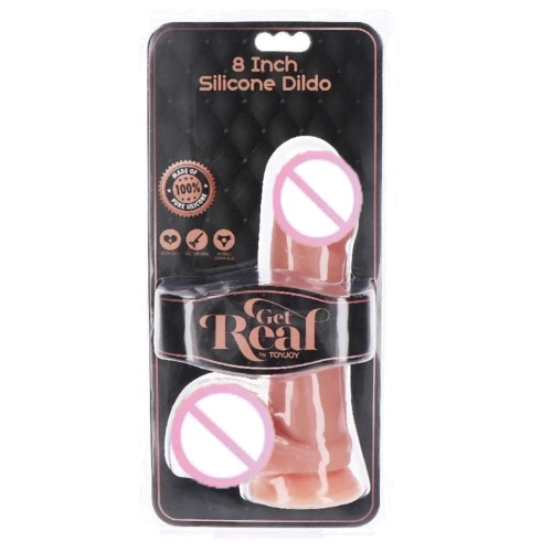 Фаллоимитатор с мошонкой Get Real Silicone Dildo 8 Inch w Balls, 17.5х4 см