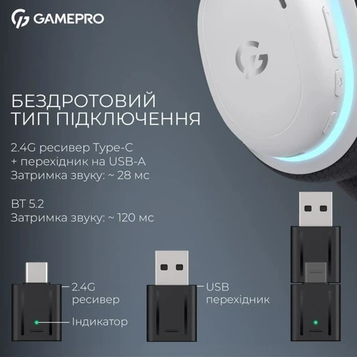 Наушники GamePro Asgard Bragi RGB White (HSW250W) фото 7