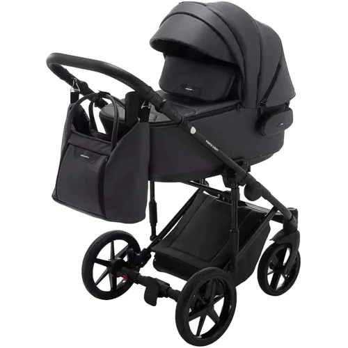 Коляска 2 в 1 Adamex Porto Light Экокожа SA-5 графит (625716): Возможность установки люльки есть