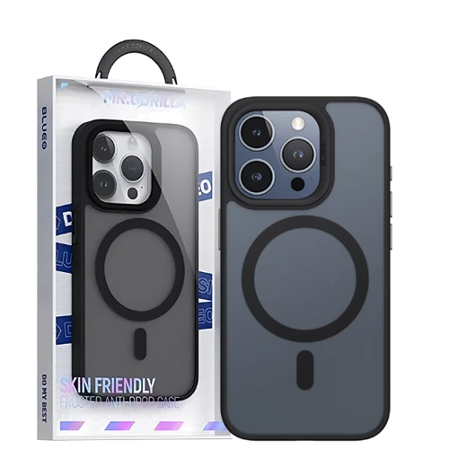 Чехол для iPhone Blueo Skin Friendly Frosted with MagSafe Black for iPhone 13 Pro Max: Цвет черный