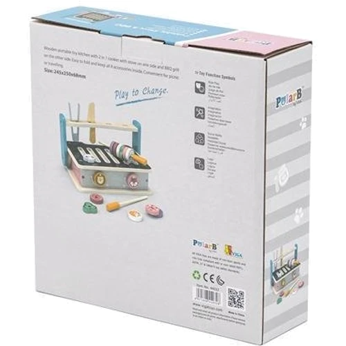Детская плита Viga Toys PolarB с посудой и грилем, складная (44032) фото 7