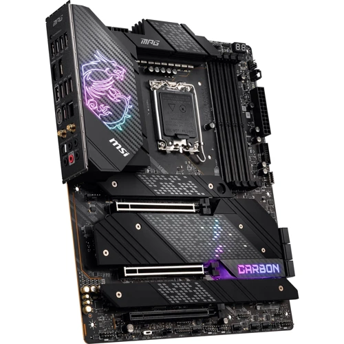 MSI MPG Z690 CARBON WIFI: Разъемы на задней панели USB Type-C, USB 3.2 Gen 2, USB 2.0, USB 3.2 Gen 1, DisplayPort, HDMI