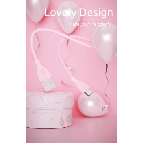 Кабель T-PHOX USB Cable to USB-C Kitty 1m Pink (T-C817 Pink) фото 8