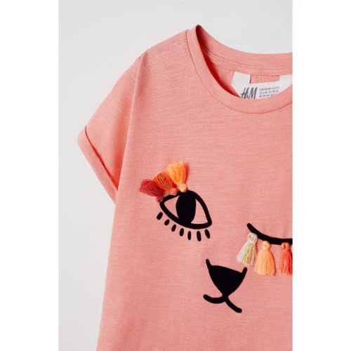 Футболка H&M 6101117 110-116 см коралловая: Тип Футболки