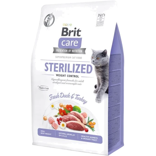 Сухой корм Brit Care Cat GF Sterilized Weight Control для стерилизованных кошек 2 кг (8595602540792)