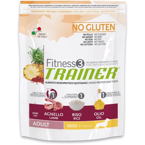 Сухой корм Trainer Fitness3 Super Premium Adult Mini With Lamb - Rice - Oil для взрослых собак мелких пород 2 кг (8059149035345)