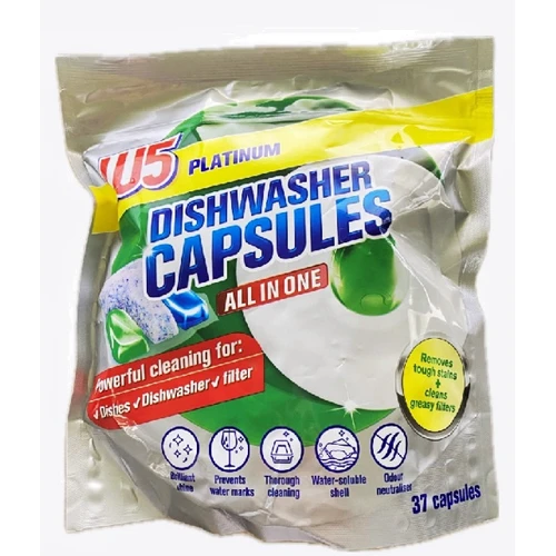 Капсули для посудомийних машин W5 platinum dishwasher capsules 37 шт (4056489417057)