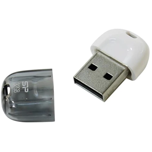 USB-флешка Silicon Power 32GB Touch T09 USB 2.0 White (SP032GBUF2T09V1W): Додатково Пило-, волого-, ударостійкість, вушко для кріплення до брелка