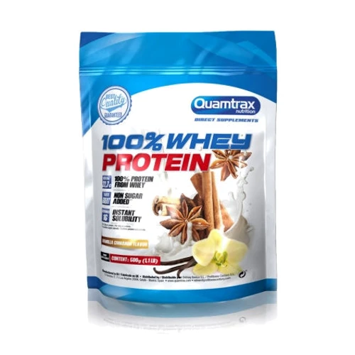 Протеїн Quamtrax 100% Whey Protein 500 g / 16 servings / Vanilla Cinnamon