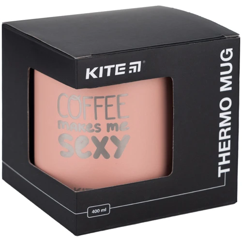 Термокухоль Kite Coffee makes me sexy 400 мл пудра (k22-379-03-2) фото 4