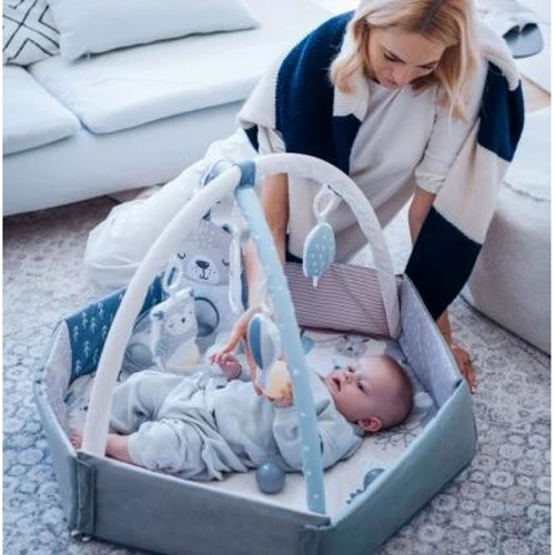 Детский развивающий коврик MoMi Pastel (MAED00017): Особенности подушка, бортики, игровые дуги