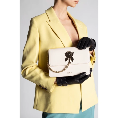 Жіноча сумка крос боді Furla Tuberosa S Crossbody молочно-рожева (WB00201MSD000PER00): Тип ручки Зі знімним ременем, На ланцюжку, Плечовий ремінь, Без ручки