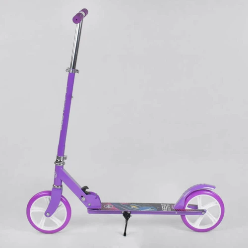 Самокат двоколісний Best Scooter з PU колесами і гумовими грипсами Purple (87725): Тип коліс литі