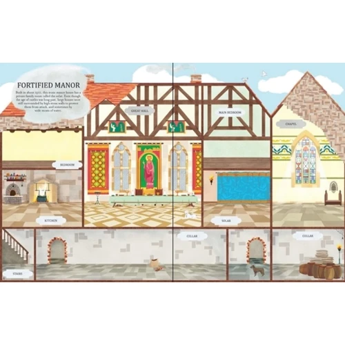 Houses Through Time Sticker Book / Книга з наліпками Будинки крізь годину: Обкладинка Мягкая