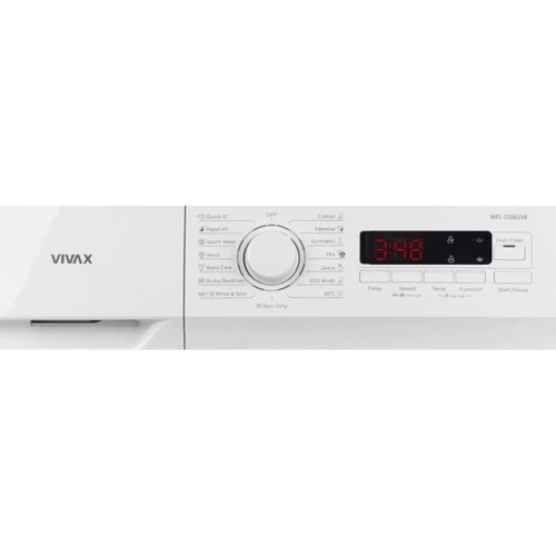 Стиральная машина Vivax WFL-120615B: Загрузка белья (стирка), кг 6