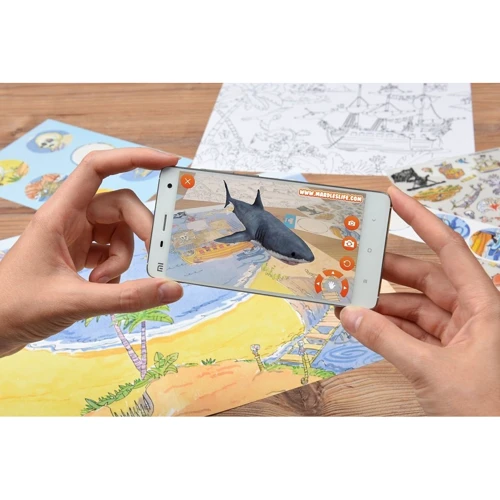 Набор переводных наклеек Scribble Down с онлайн приложением Остров пиратских сокровищ