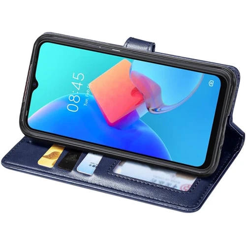 Чохол для телефона Mobile Case GETMAN Gallant Blue для TECNO Spark 8C: Матеріал Искусcтвенная шкіра і Термополиуретан