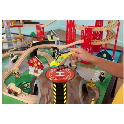 Залізниця KidKraft Airport Express Train Set and Table - Espresso (17976) фото 5