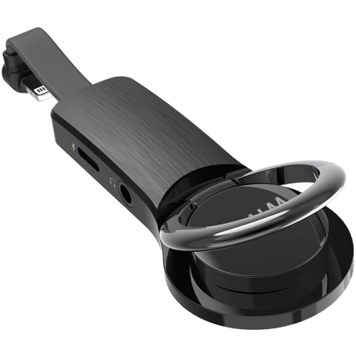 Адаптер WIWU Adapter LT05 Lightning to Lightning/Mini-jack 3.5 with Ring Black: Интерфейс подключения Lightning