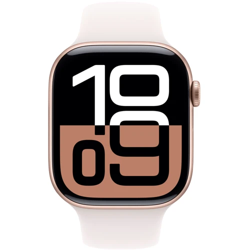 Apple Watch Series 10 46mm GPS Rose Gold Aluminum Case with Light Blush Sport Band - M/L (MWWU3QH/A) UA фото 9