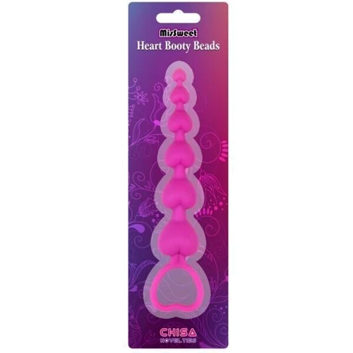 Анальная цепочка Chica Heart Booty Beads - Pink, 291340