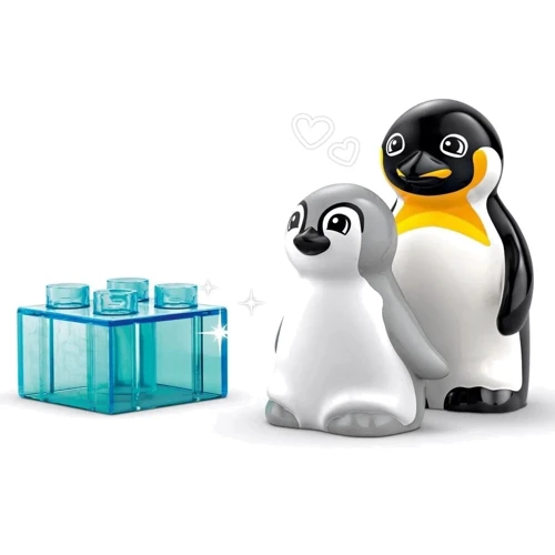 Конструктор LEGO DUPLO Town Семейства диких животных Пингвины и Львы 10 деталей (10442): Количество деталей, шт. 10