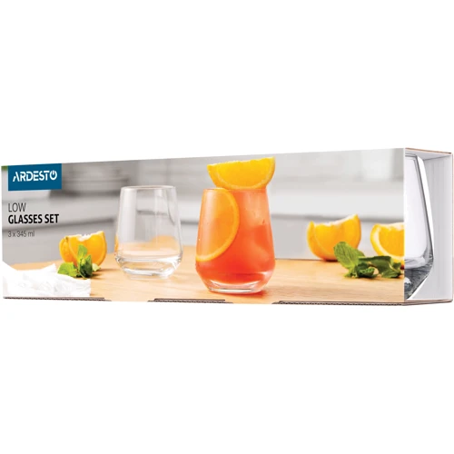 Набір склянок низьких Ardesto Gloria Shine 3х345 мл (AR2634GS): Тип Набор стаканов низких