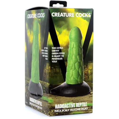 Фантазійний фалоімітатор рептилії Creature Cocks Radioactive Reptile Silicone Dildo