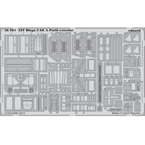 Фототравление Eduard 1/35 ATF Dingo 2 GE A PatSi экстерьер (Revell) EDU-36264