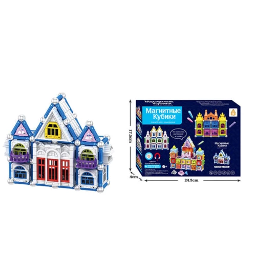 Конструктор 3D магнітний A-Toys Магнітні кубики 72 деталі (AQ-911)