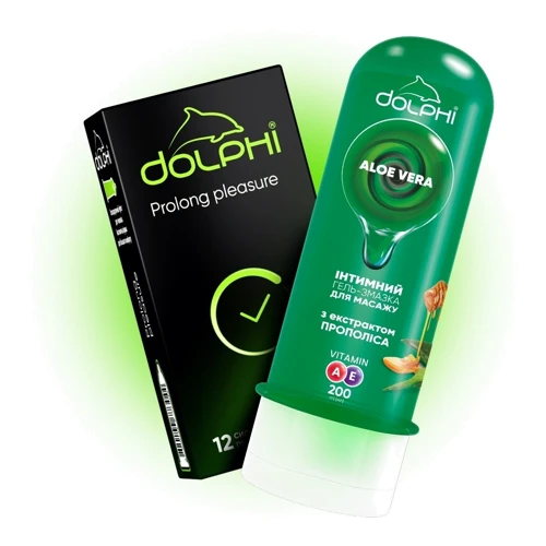 Интимный лубрикант для массажа Dolphi Aloe Vera 200мл