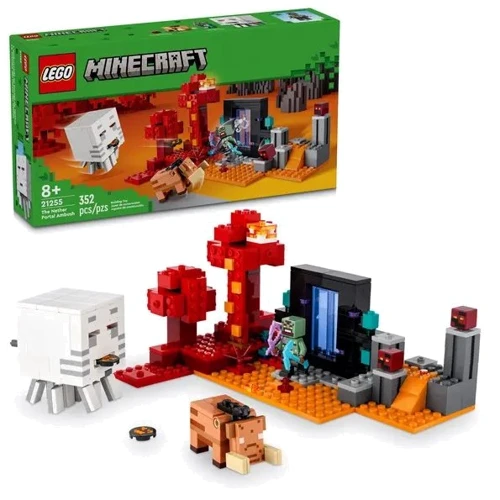 Конструктор LEGO Minecraft Засідка біля порталу в Нижньому світі (21255): Серія MINECRAFT
