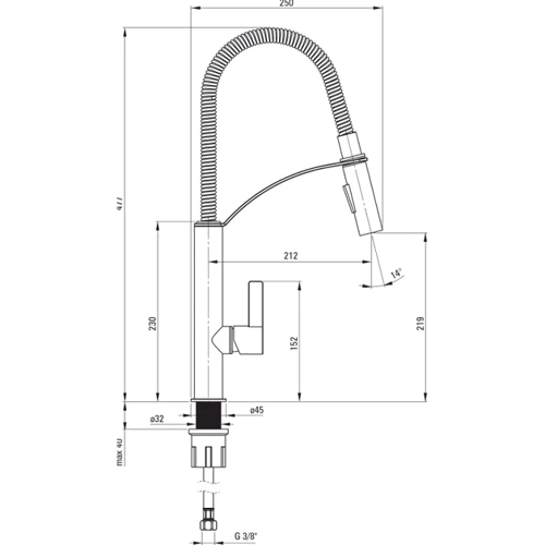 Смеситель для кухонной мойки Deante Gerbera BGB 072M