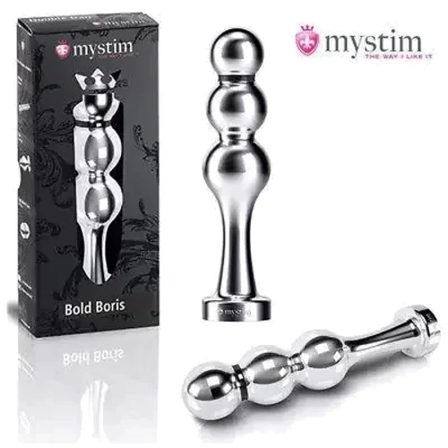 Металлическое дилдо Mystim Bold Boris для электростимулятора, диаметр 3,2см