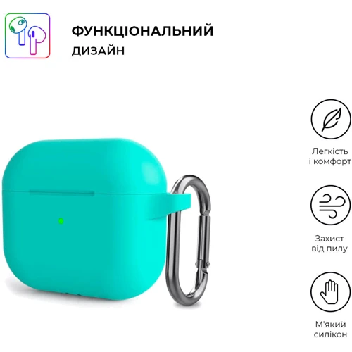 Чехол для наушников ArmorStandart Hang Case Mint Green (ARM60316) for Apple AirPods 3 фото 1