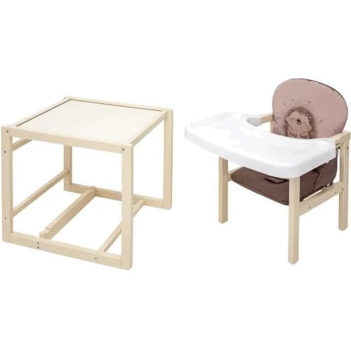 Стульчик-трансформер Babyroom Пеппи-260 слоновая кость/капучино-шоколад (ёжик, сердца) (680982): Тип трансформер