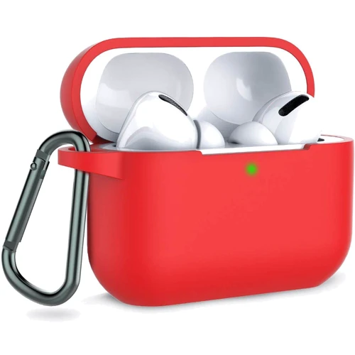 Чохол для навушників TPU Case with Belt Red for Apple AirPods Pro фото 1