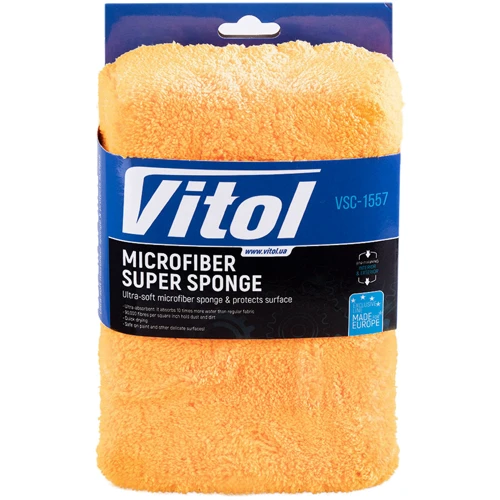 Губка для миття (мікрофібра) Vitol 20x14x7 cm (VSC-1557) фото 2