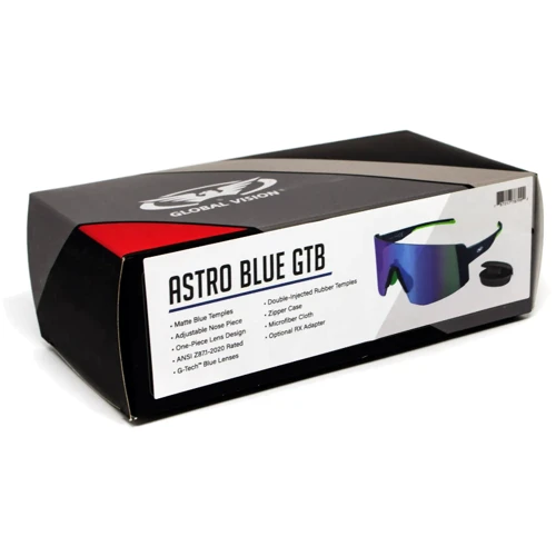 Спортивні окуляри Окуляри захисні відкриті Global Vision Astro Blue (G-Tech blue), дзеркальні сині в синій оправі (з можливістю встановлення діоптричної вставки) (GV-ASTRBL-GTB) фото 7