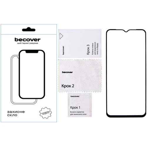 BeCover Tempered Glass Black for Blackview A52 Pro (712128)