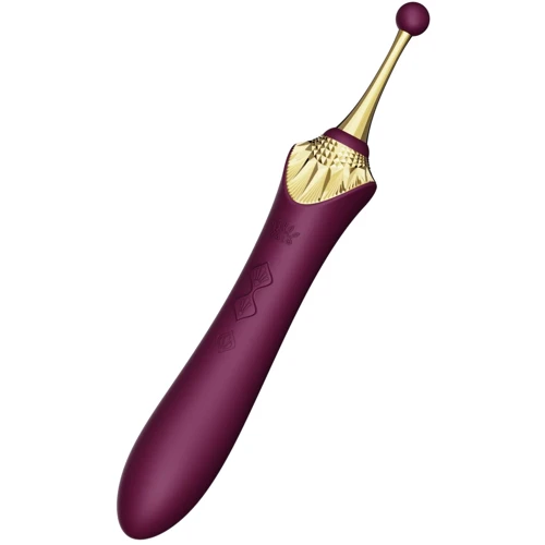 Мультифункциональный вибратор Zalo - Bess 2 Velvet Purple (4 насадки, подогрев)